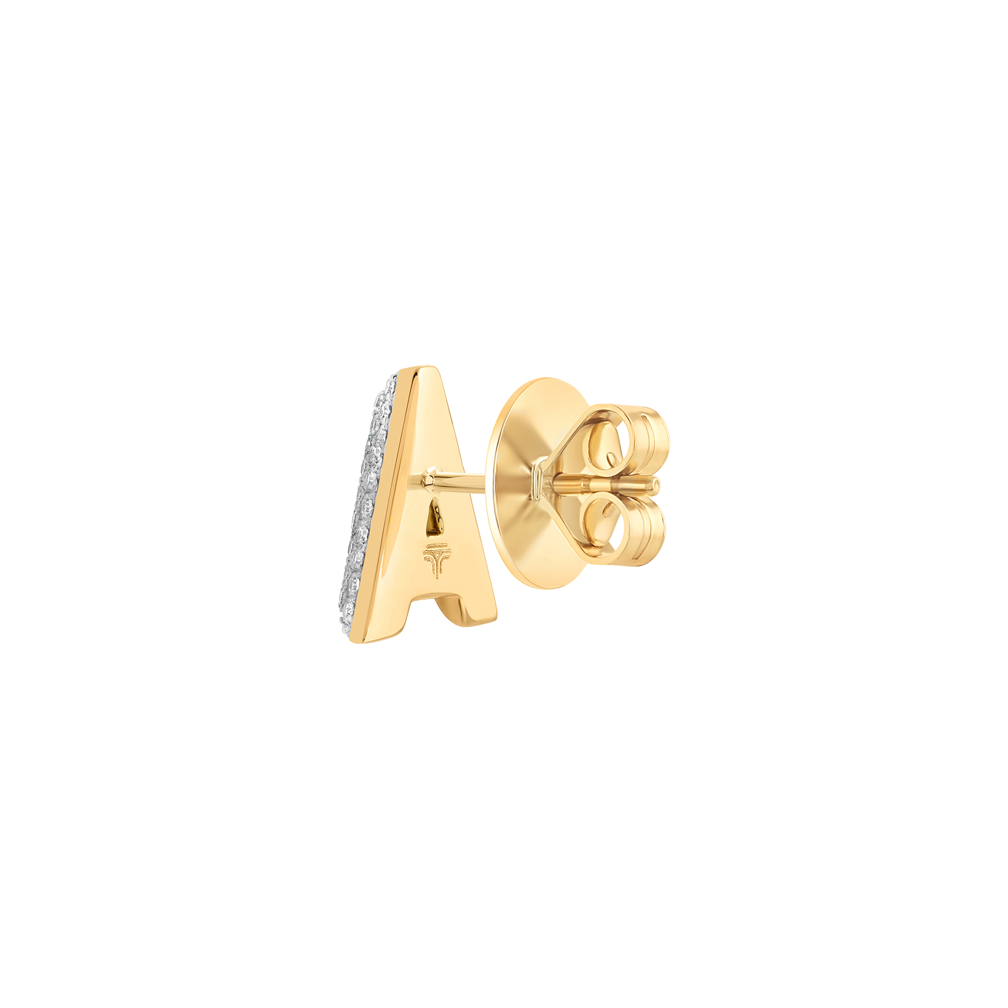 Mini Alphabet Stud (Gold)