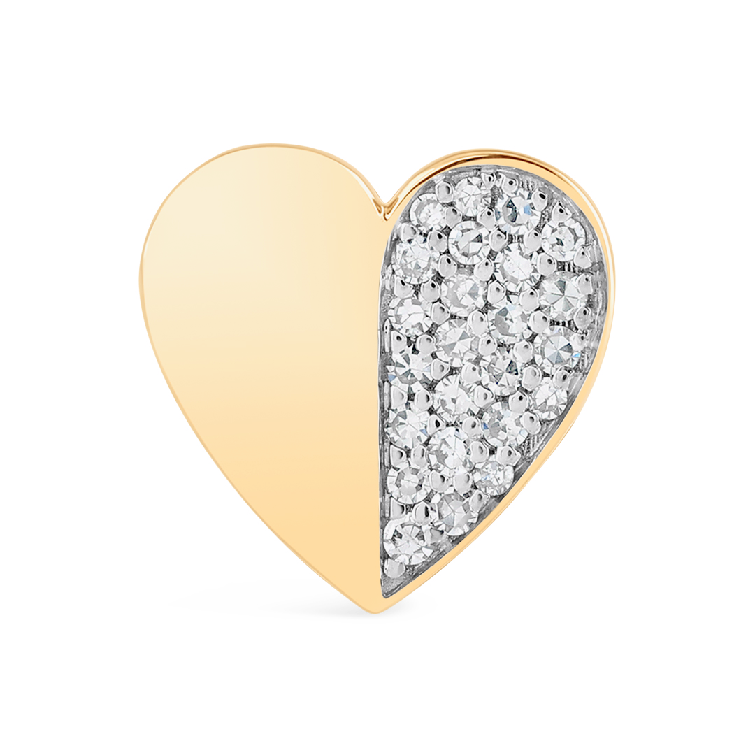 Half Heart Stud