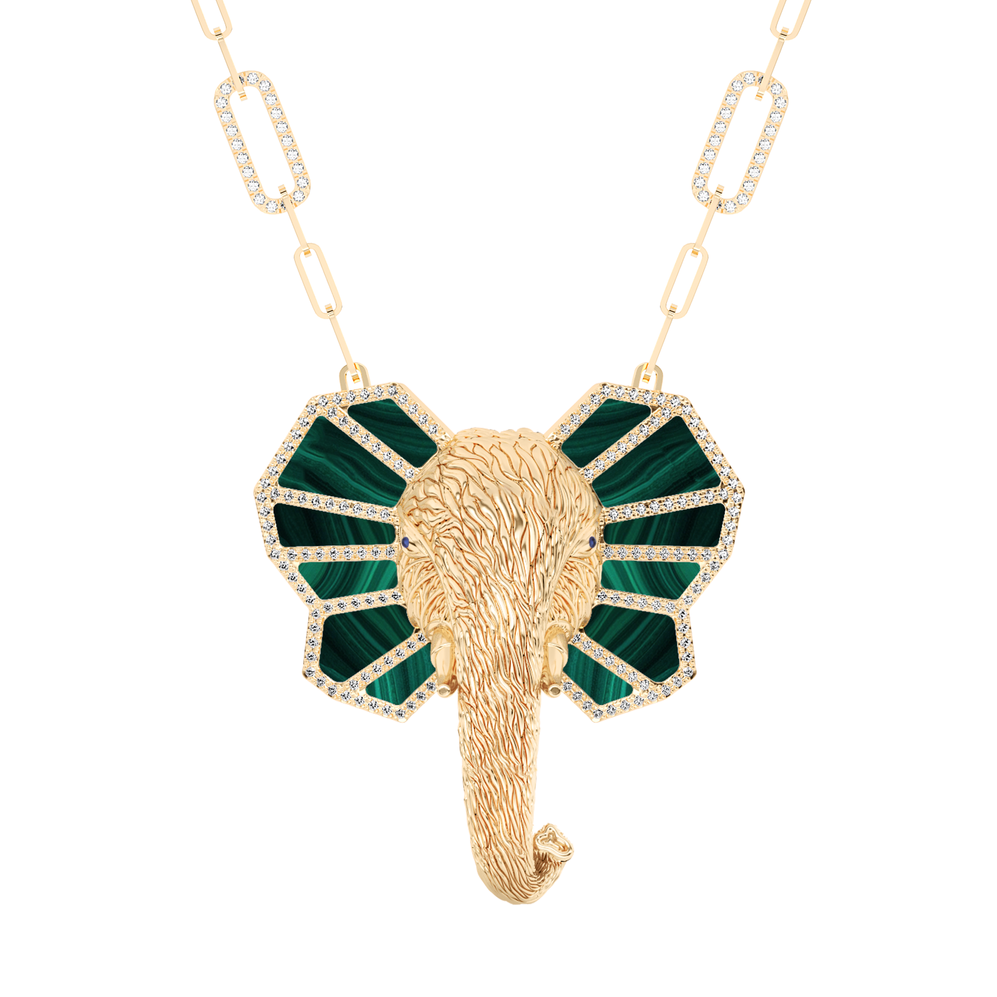 Tusker Textured Pendant With Diamonds